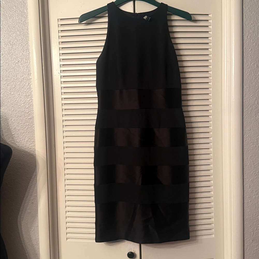 Laundry By Shelli Segal Black Band-Panel Midi Dress